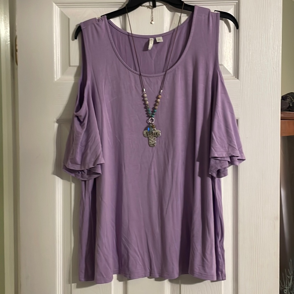 Cato blouse in lilac size X-Large